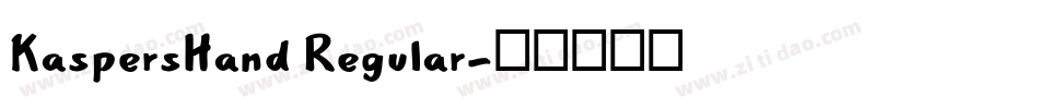 KaspersHand Regular字体转换